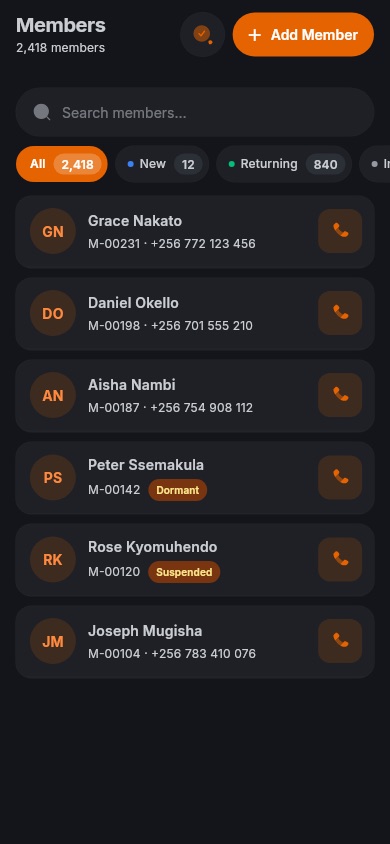Customers on the Prograte app