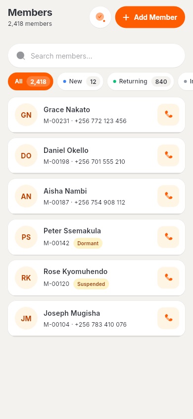 Customers on the Prograte app